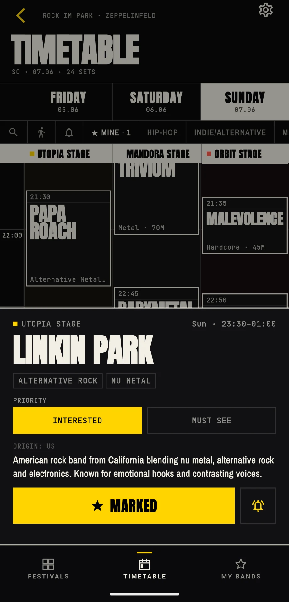 festivalpilot — Bookmark bands